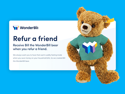Refur a friend ad campaign advertising bear figma referral