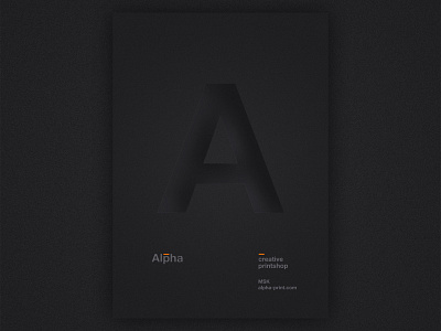 Poster for the printshop design minimal typography vector