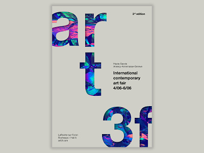 Poster for "ART3F art fair" design poster typography