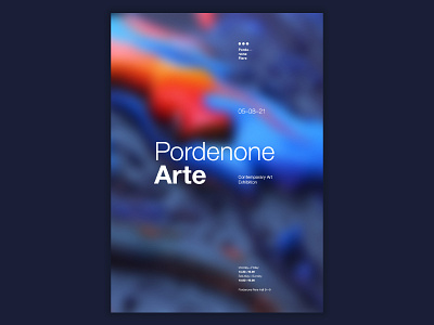 Poster for "Pordenone Arte Exhibition" advertising artwork design poster