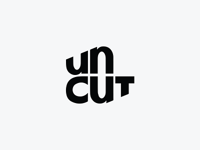 Uncut logotype branding cut logo logo uncut logo uncut logotype