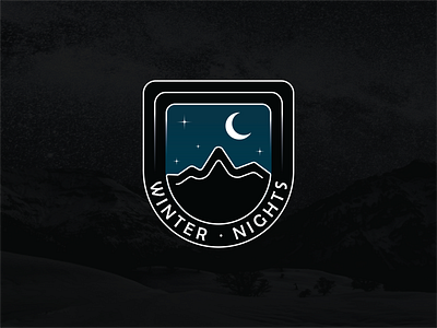Winter Nights badge badge graphic design illustration nights badge outdooor badge winter winter badge winter nights