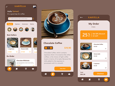 Coffee App Design adobexd app design figma mobile ui ux