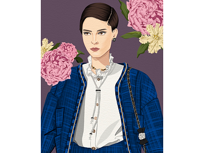 Chanel SS 21’ fashion fashion illustration fashion illustrator gouache illustration portrait portrait art portrait illustration procreate