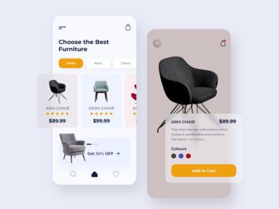 Furniture Store App Ui Designs by Oseyi Samuel on Dribbble