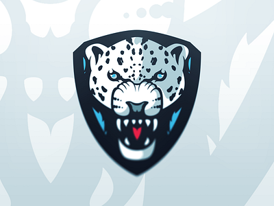 Snow Leopard football green leopard logo process mascot logo mike charles mikecdesigns professional snow leopard sports logo