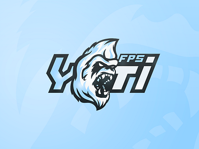 YetiFPS blue football logo process mascot logo mike charles mikecdesigns professional sports logo yeti yetifps