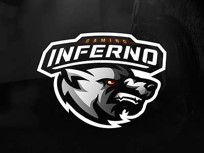 Inferno gaming inferno logo logos mascot mikecdesigns wolf