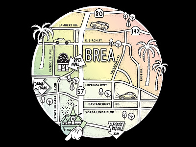Brea Mall Map brea california map