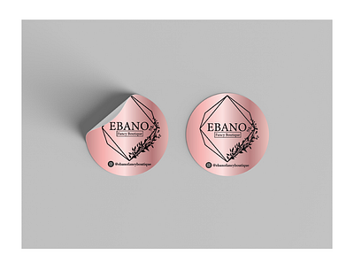 Rotulo "Ebano Fancy Boutique" adesivo comunicação visual design identidade de marca