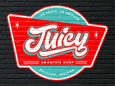 JUICY - Smoothie Shop branding design juice logo smoothie