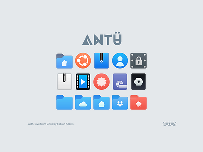 Antü icon Theme for GNU/Linux design icon illustration inkscape linux logo svg theme ui vector