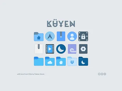 Küyen icon Theme for GNU/Linux branding design icon illustration inkscape linux logo svg ui vector