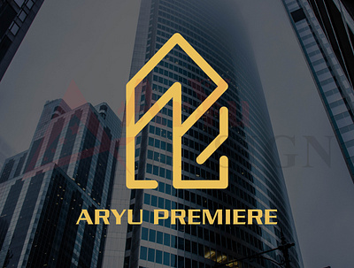 ARYU PREMIERE adobe illustrator branding design flat illustration illustrator logo logo design minimal real estate logo