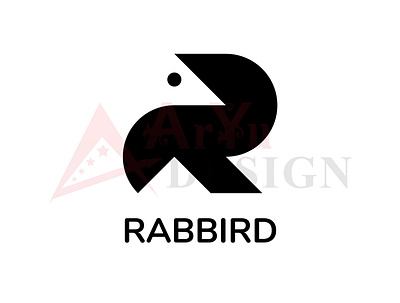 Rabbird adobe illustrator branding design flat illustration illustrator logo logo design minimal modern negativespacelogo