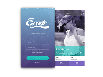 Erodr App app mobile ui ux