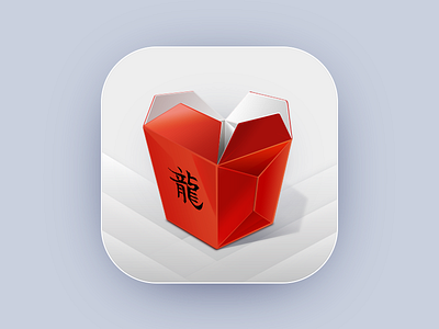 Icon for a Chinese food Delivery App app box chinese food icon ui ux