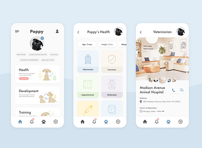 Pupdate - Puppy Development App animals dailyui dailyuichallenge design graphic design mobile app ui userexperience veterinarian
