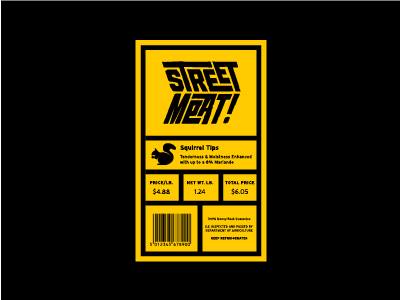 Street Meat! Butchers Label