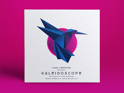Kaleidoscope Album Artwork 80s album artwork bird cd grid humming neon prisms sun