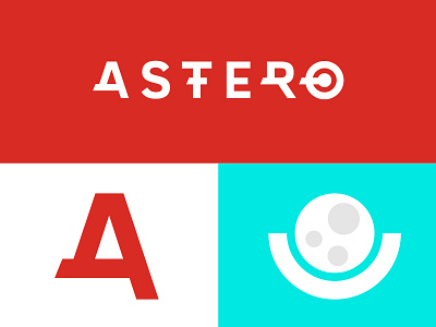 Astero Brand Elements a asteroids contemporary futuristic logo space typography