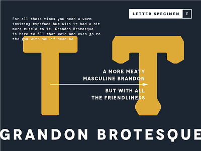 Grandon Brotesque Specimen "T"