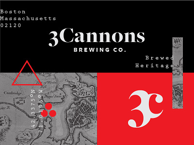 3Cannons Brewing Co. Brand Elements 3 beer boston branding cannons heritage