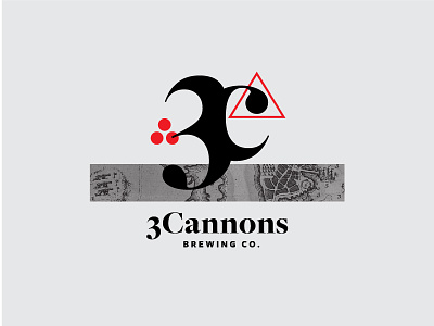 3Cannons Brewing Co. 3 beer boston branding cannons heritage