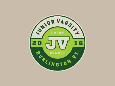 JV- Every Minute! athletics circle junior varsity logo patch vermont