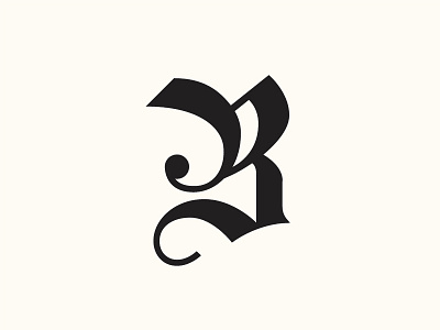 Blackletter "B" 1900s blackletter custom french renaissance y