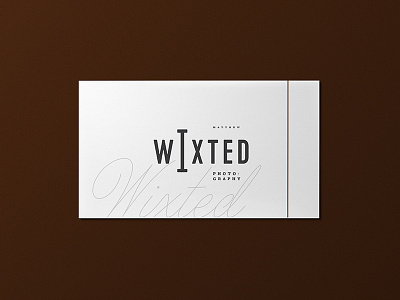 Wixted Photography - Logo 2 Business Card business cards logo photography script