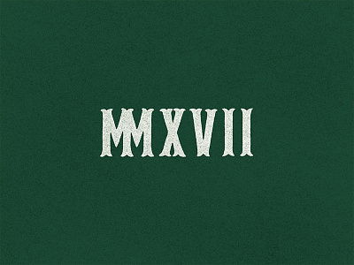 MMXVI 2017 roman numerals serif