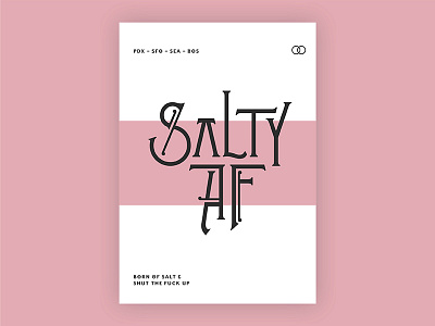 Salty AF Poster / Apparel Graphic apparel customized ocean poster salty stanwood