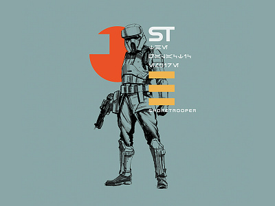 Rogue One - ST Graphic badge illustration military rogue one shore trooper star wars type