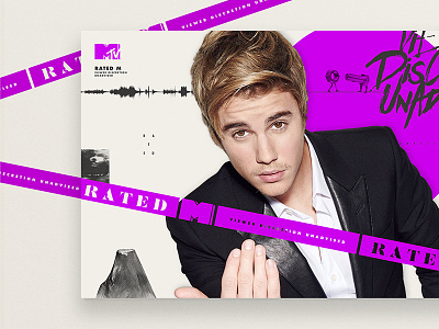 MTV - Rated M Justin Bieber caution collage danger justin bieber logo mtv rated tape