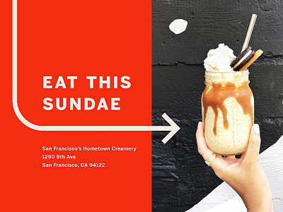 Eat This Sundae arrow blogger direction eat food guide ice cream san francisco