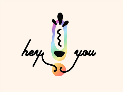 Hey You! exclamation mark illustration pride pride month rainbow type