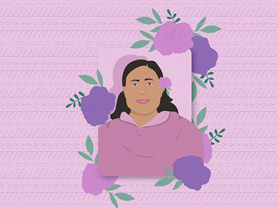 Purple Floral Portrait