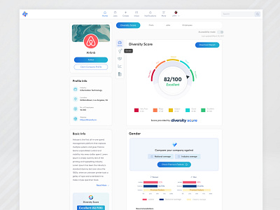 Diversity Score Homepage UI