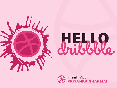 Hello Dribbble! debut hello dribbble invitation invite sandip godhaniya thanks