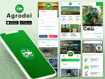 Agro agriculture agro green mobile app ui design