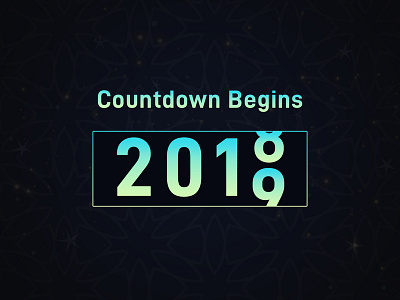 Bye 2018 - Welcome 2019 bye bye 2018 creative agency illustration new year new year 2019 sandip godhaniya typography ui design vector