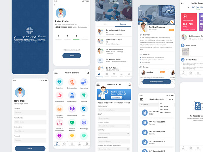 Al Hayat International Hospital app branding cardiology creative agency dentist dentistry design diabetes doctors gastrologist health records hospital hospital app illustration mobile mobile app orthopedic sandip godhaniya ui ui design