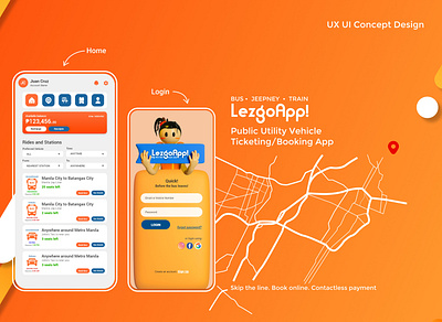 LezgoApp UI UX Concept Design application concept design design interface journey lezgoapp mobile design orange original ticketing transportation travel app ui ux vehicle