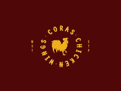 Coras Chicken Wings branding chicken chicken wings illustrator logo logo design saint paul vector wings