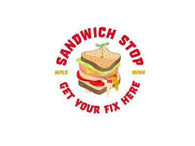 Sandwich Stop branding food illustrator logo logo design minneapolis minneapolis minnesota mn sandwich sandwiches vector