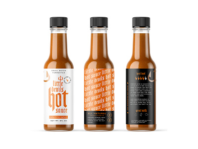 Little Devils Hot Sauce branding hot sauce minnesota packaging packaging design vector