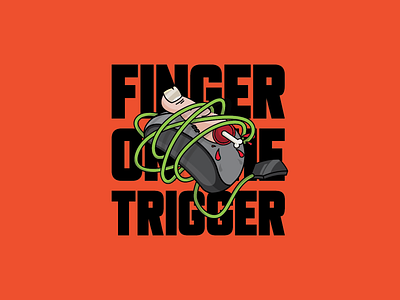 Finger on the Trigger finger graphic deisgn illustration mouse radical tool trigger weapon