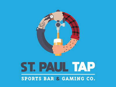 St.Paul Tap Logo beer brewing illustraor logo vector