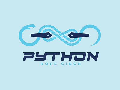 Python Rope Cinch boat logo nautical python rope snake vector